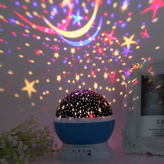 Dönen Star Master Renkli Yıldızlı  Gökyüzü Projeksiyon Gece Lambası