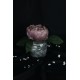 Çiçek Taş Saksı Mermer Görünümlü Şakayık Çiçek 1 Adet Yapay Sevgiliye Hediye