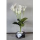Gala Çiçek Yapay Taş Saksı Gümüş Gölgeli 55 cm