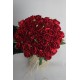Buket Kırmızı Güller 50 li Demet Hasır İple Sarılı Yapaylar