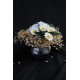 Beyaz Güller 5 Adet 25 Adet Papatya Başlıklı Yapay Çiçek Taş Gümüş Gölgeli Saksı