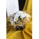 Beyaz Güller 3 Adet 25 Adet Papatya Başlıklı Yapay Çiçek Taş Rose Gölgeli Saksı