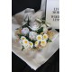 Beyaz Güller 5 Adet 25 Adet Papatya Başlıklı Yapay Çiçek Taş Rose Gölgeli Saksı