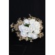Buket Beyaz Güller 10 lu Demet Çipsolarla Çevrili Hasır İple Sarılı