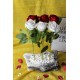 Güller 6 Adet Kırmızı & Beyaz Özel Saksı Model