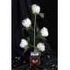 Çiçek Taş Rose Gölgeli Saksı Kalpli Şakayık Çiçeği Yapay 5 Adet Sevgiliye Hediye Sevgiliye Hediye