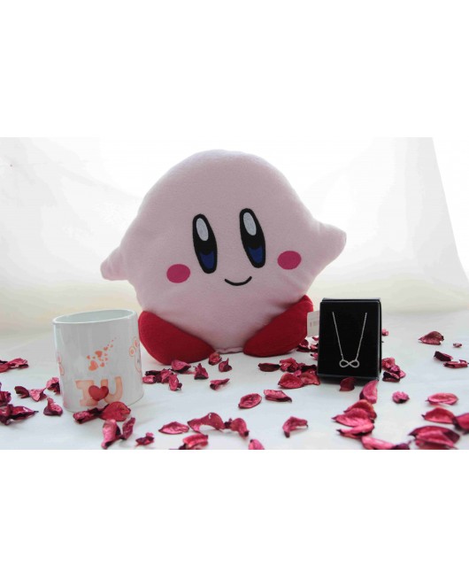 Kirby Yastık Sonsuzluk Kolye ve Dudu Budu Kupa Bardak Sevgiliye Hediye