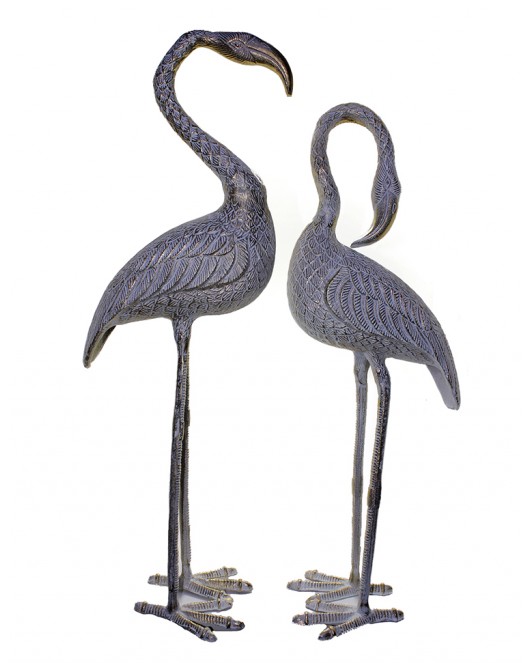 Metal İkili Flamingo Seti 105-100 Cm 104100cmbeyaz