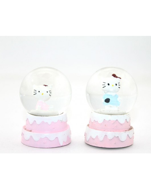 Minik Hello Kitty Işıklı Kar Küresi 7 Cm Alk1775