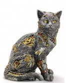 Steampunk Polyester Kedi Figürü Alk2455