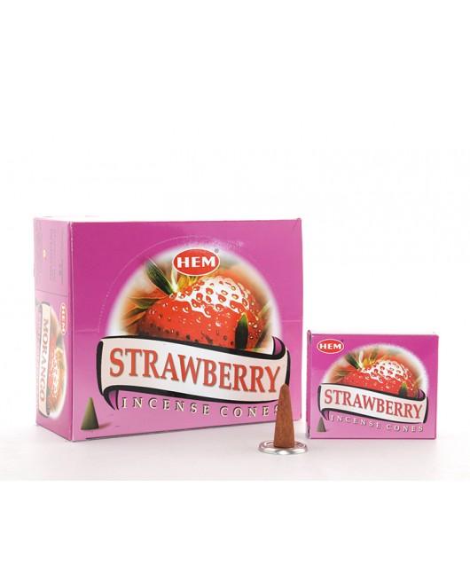 Strawberry Aromalı Konik Tütsü