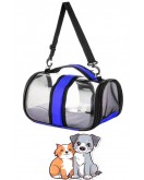 Flybag Kedi Köpek Kuş Seyahat Taşıma Çantası Şeffaf Omuz Askılıklı Evcil Hayan Çantası Mavi